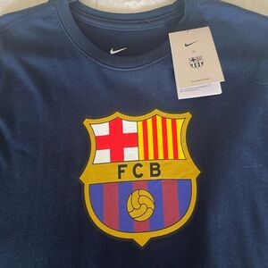 FCBarcelona tee. Bought at the NBA store in NYC. Authentic. Size M.